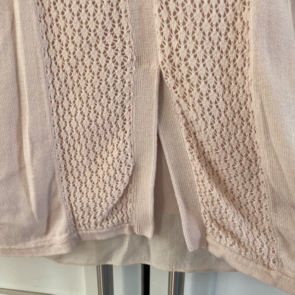 Asoie Silk and Cotton Knit Scoop Neck Lightweight Sweater Size M - Picture 7 of 8